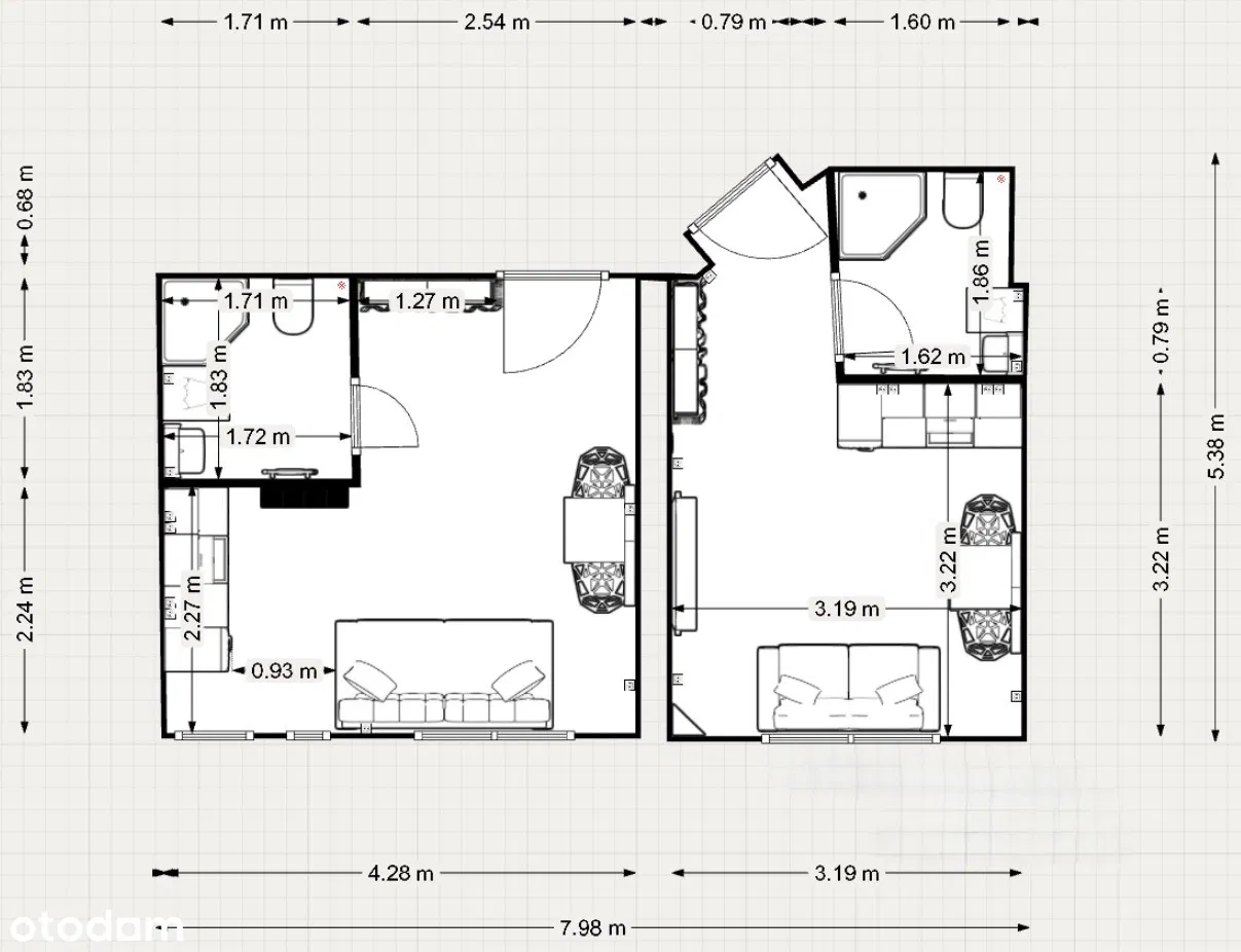 Ready investment - two studios in a tenement house Poznan Grunwald Hetmanska