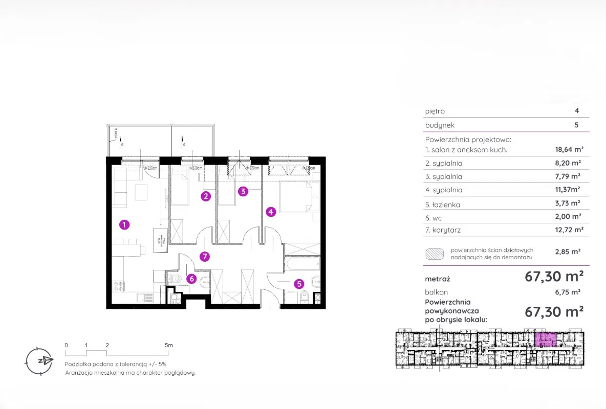 ☛Ready➔ 4 rooms 67m2✔Additionally➟Attic★Large Balcony | Bath.+WC ➟See☎