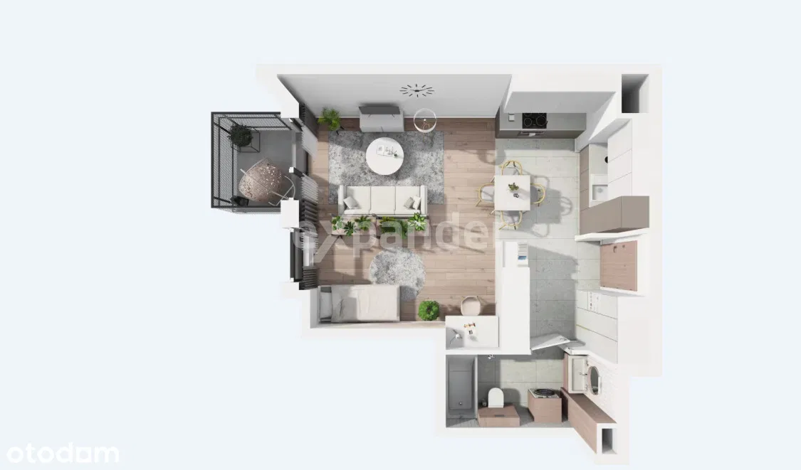 Functional Apartment with Balcony/41m2 + Balcony.
