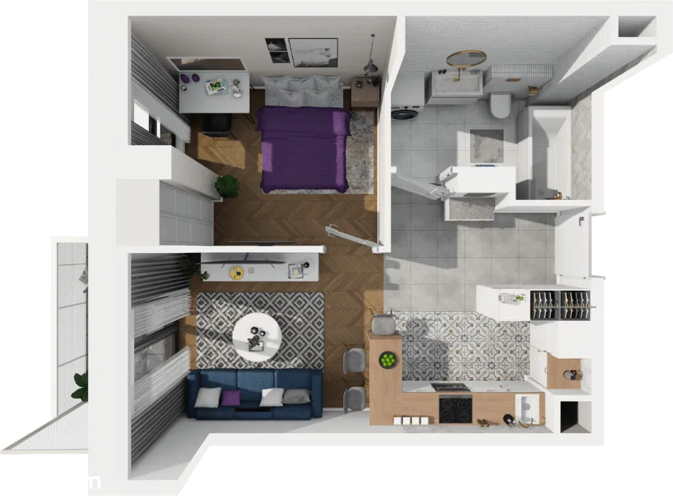 Парковочное место БЕСПЛАТНО &gt; 2 комнаты 38 м² &gt; Балкон &gt; КЛЮЧИ 1Q 2026